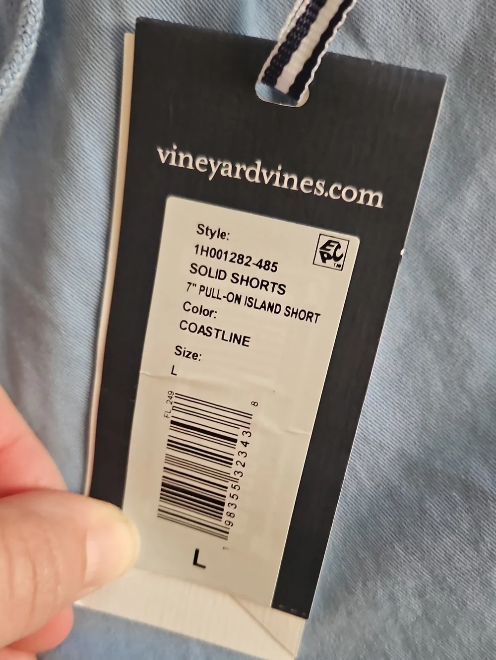 Vineyard Vine  7in Pull On Island Light Blue Drawstring Shorts